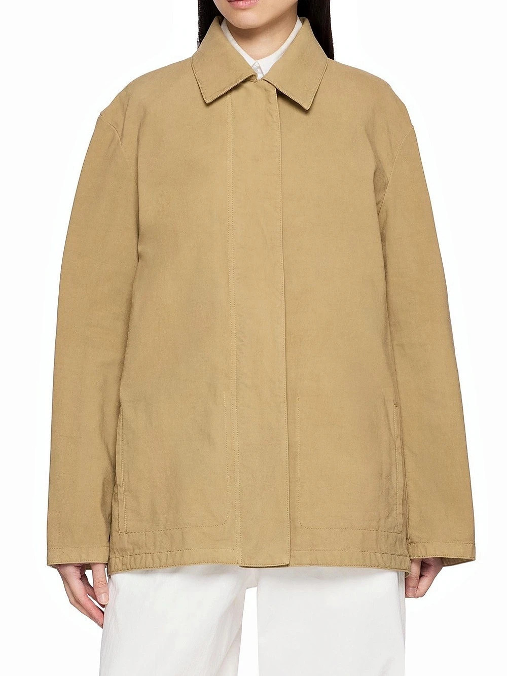The Row Frank Jacket Cotton Brown